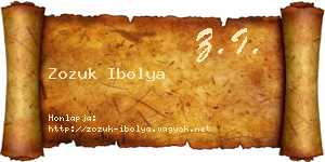 Zozuk Ibolya névjegykártya