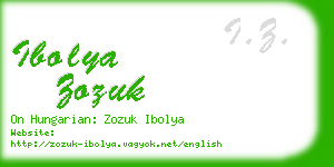 ibolya zozuk business card